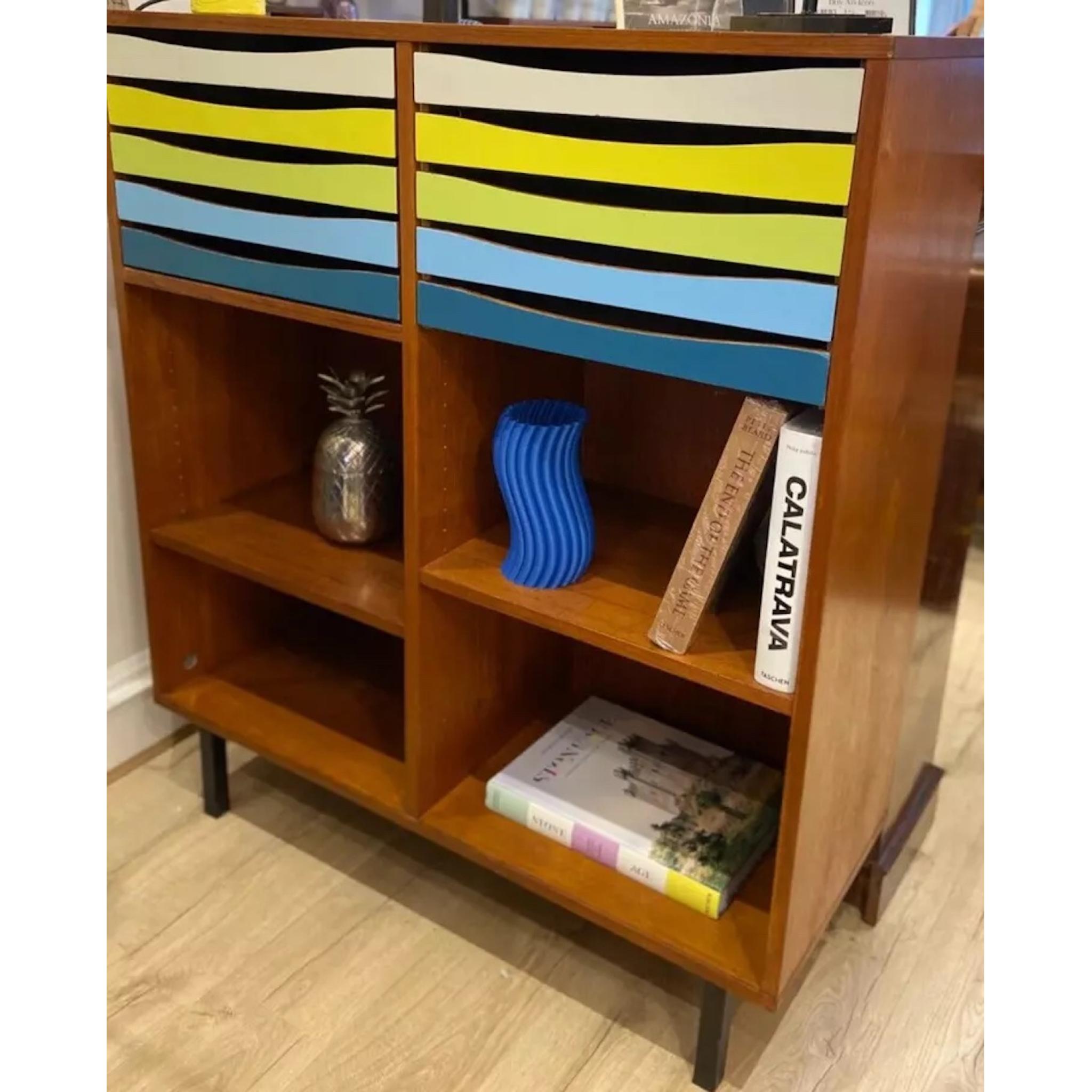Solid Teak Attributed To Arne Vodder With Shelving Space & Drawers