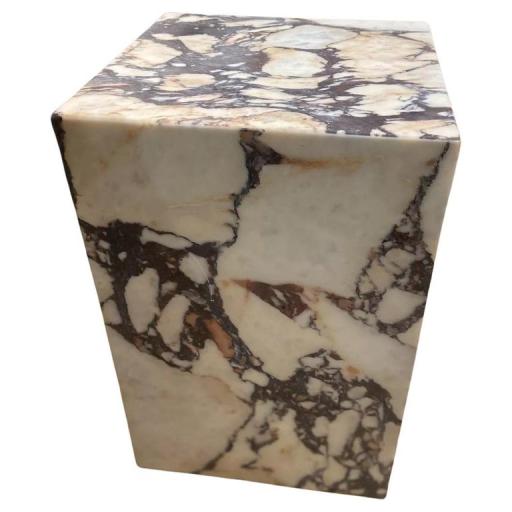 Solid Calacatta Viola Marble Side / Occasional Table