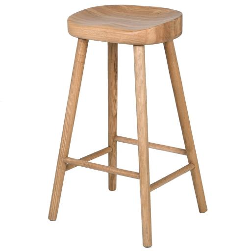 Low weathered Oak Farmhouse Stool