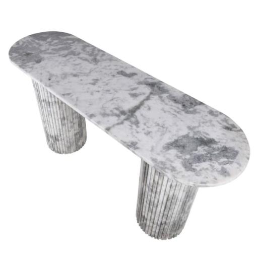 Marble Pillar Console Table