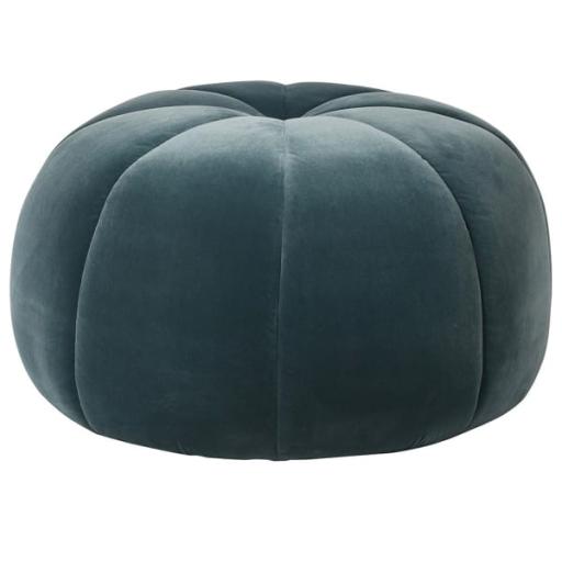 Velvet Teal pumpkin Pouffe