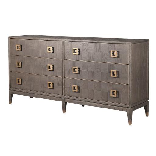 Duo Cubist Parquet Chest of Drawers