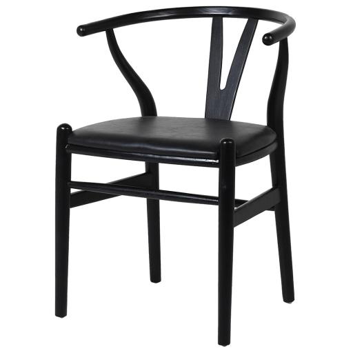 Black Open Back Dining Chair