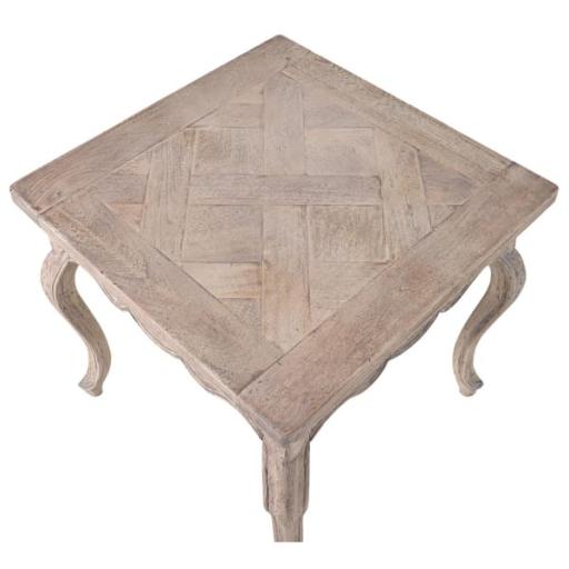 Parquet Top Side Table