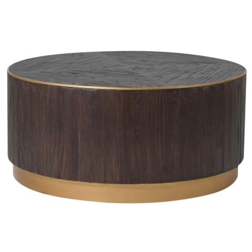 Atticus Elm & Copper Coffee Table