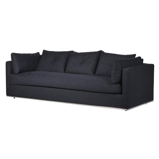 Industrial Black Three Seater Sofa