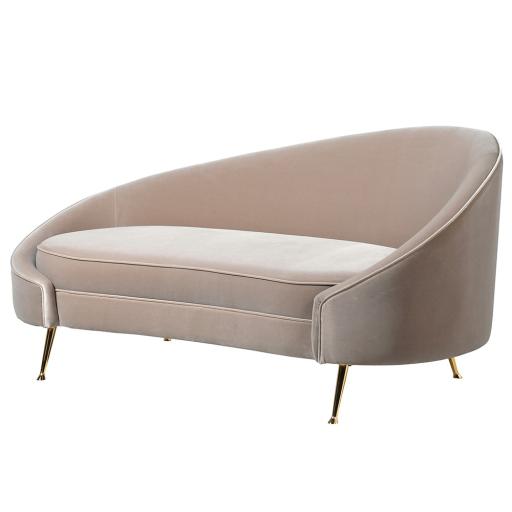 Mink Velvet Chaise Lounge