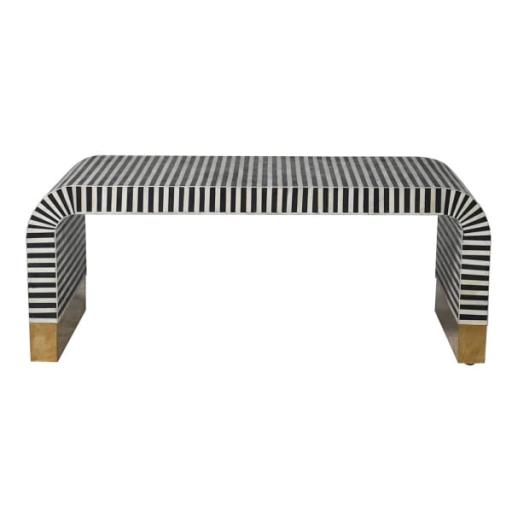 MONOCHROME BONE INLAY COFFEE TABLE