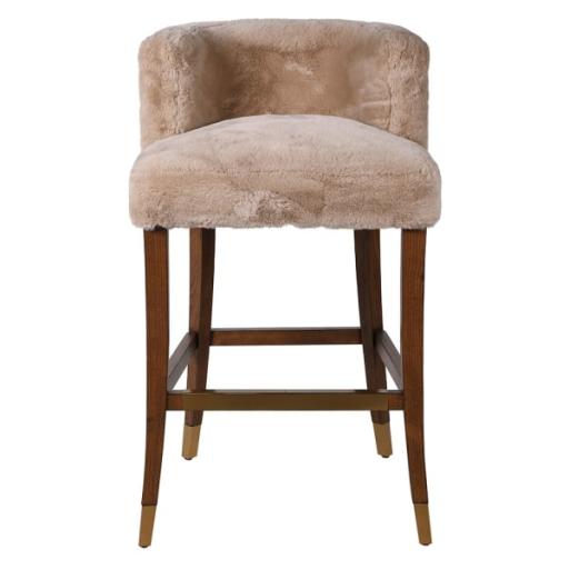 Faux sheepskin Bar Chair