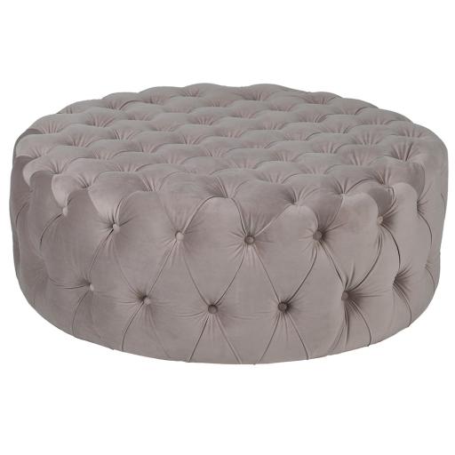 Luxurious velvet Chesterfield Ottoman