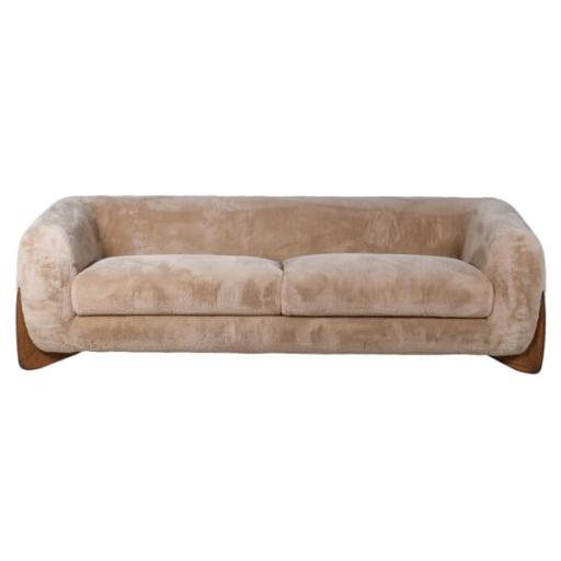 Faux Sheepskin Three Seater Sofa