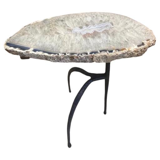 Rare Geode / Natural Crystal Bespoke Made Side Occasional Table