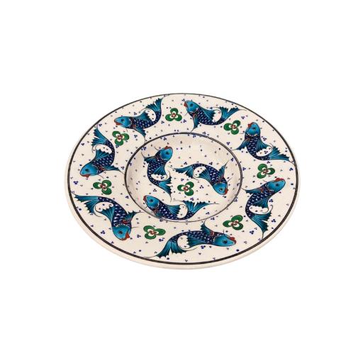 Iznik Nicaea Decorative Fish Plate By Turkish Artisan '98